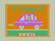 Taxi for TRS-80 Color Computer - Title screen.