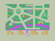 Taxi for TRS-80 Color Computer - Police caught me running a red light...