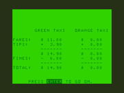Taxi for TRS-80 Color Computer - Game over.