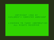 Taxi for TRS-80 Color Computer - Copyright screen.