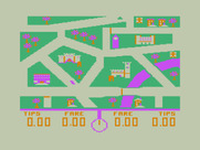 Taxi for TRS-80 Color Computer - London features a lot of diagonal roads.