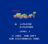 Arabian for NES / Famicom - Title screen.