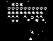 Galaxy Invasion for TRS-80 - Attacking the incoming aliens...