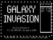 Galaxy Invasion for TRS-80 - High scores.