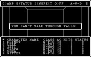 Wizardry: Legacy of Llylgamyn - The Third Scenario for IBM PC/Compatibles - You can't walk through walls!