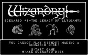 Wizardry: Legacy of Llylgamyn - The Third Scenario for IBM PC/Compatibles - Title screen.