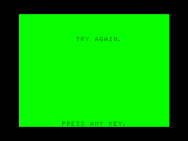 Goofy Covers Government TRS-80 Color Computer Screenshot: Oops, I answered incorrectly; that will cost me some points!