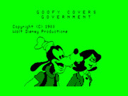 Goofy Covers Government for TRS-80 Color Computer - Title screen for "The President's Job"
