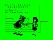 Goofy Covers Government for TRS-80 Color Computer - Title screen for "Inside Congress"