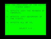 Goofy Covers Government for TRS-80 Color Computer - Here's the first question on this side of the tape...