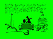 Goofy Covers Government for TRS-80 Color Computer - And now, we're off to a press conference...