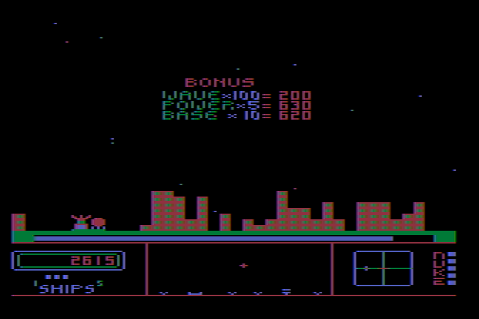 Repton Atari 8-bit Screenshot: Wave completed!