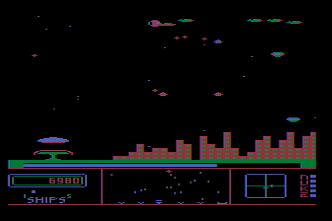 Repton Atari 8-bit Screenshot: More and more enemies appear as the game progresses...