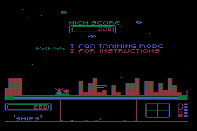 Repton Atari 8-bit Screenshot: A training mode and game instructions are included.