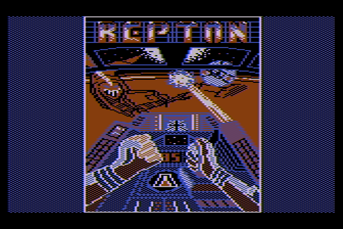 Repton Atari 8-bit Screenshot: Loading screen.