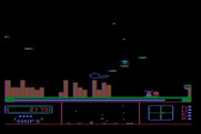 Repton for Atari 8-bit - Trying to blast some opponents.