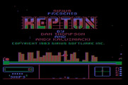 Repton for Atari 8-bit - Title screen.