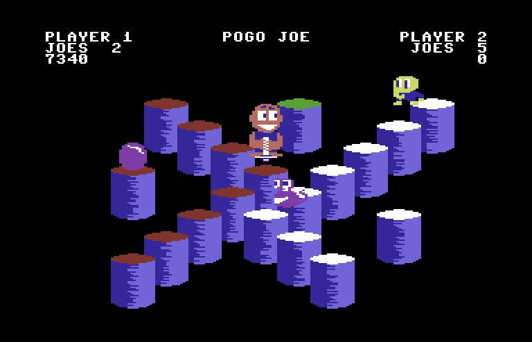 Pogo Joe Commodore 64 Screenshot: Not a lot of room to navigate here...