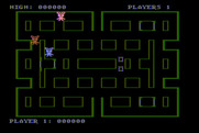 Mouskattack for Atari 8-bit - Starting screen.