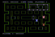 Mouskattack for Atari 8-bit - Game over.
