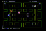 Mouskattack for Atari 8-bit - Game start.