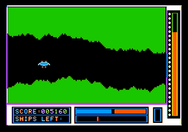 Lunar Leeper Apple II Screenshot: The second stage; entering a cave...