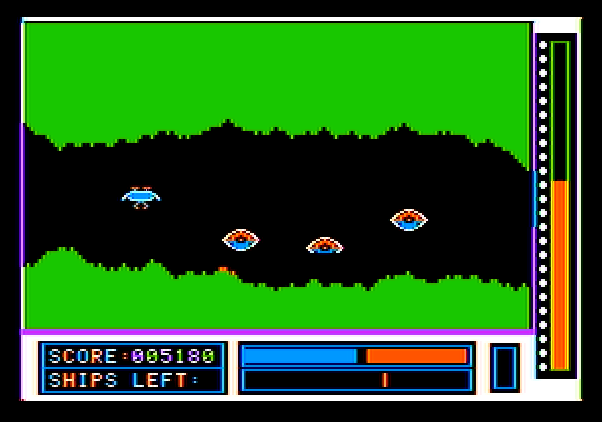 Lunar Leeper Apple II Screenshot: Shoot or avoid these targets...