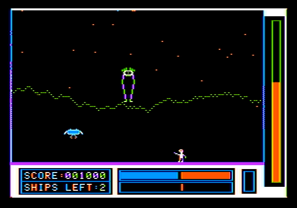 Lunar Leeper Apple II Screenshot: Another leeper to avoid!