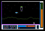 Lunar Leeper for Apple II - Game start; avoid the leepers!