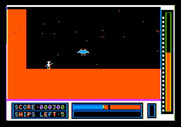 Lunar Leeper for Apple II - Dropping off someone who was rescued...