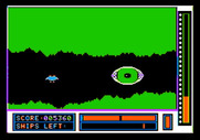 Lunar Leeper for Apple II - Shoot the eye to proceed to the next level...
