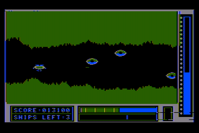 Lunar Leeper Atari 8-bit Screenshot: It's a giant eye attack!