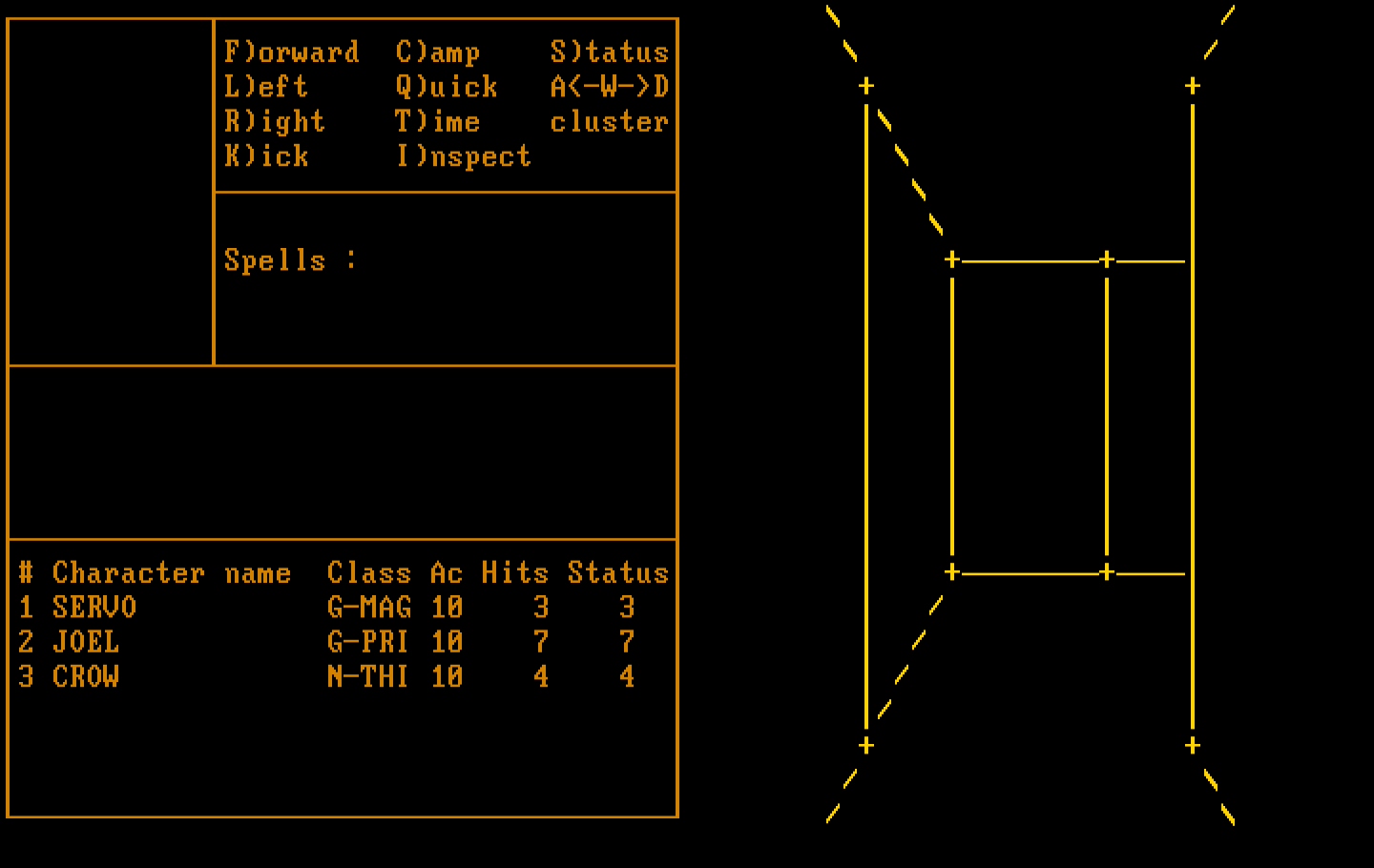 Wizardry: Proving Grounds of the Mad Overlord IBM PC/Compatibles Screenshot: Exploring...