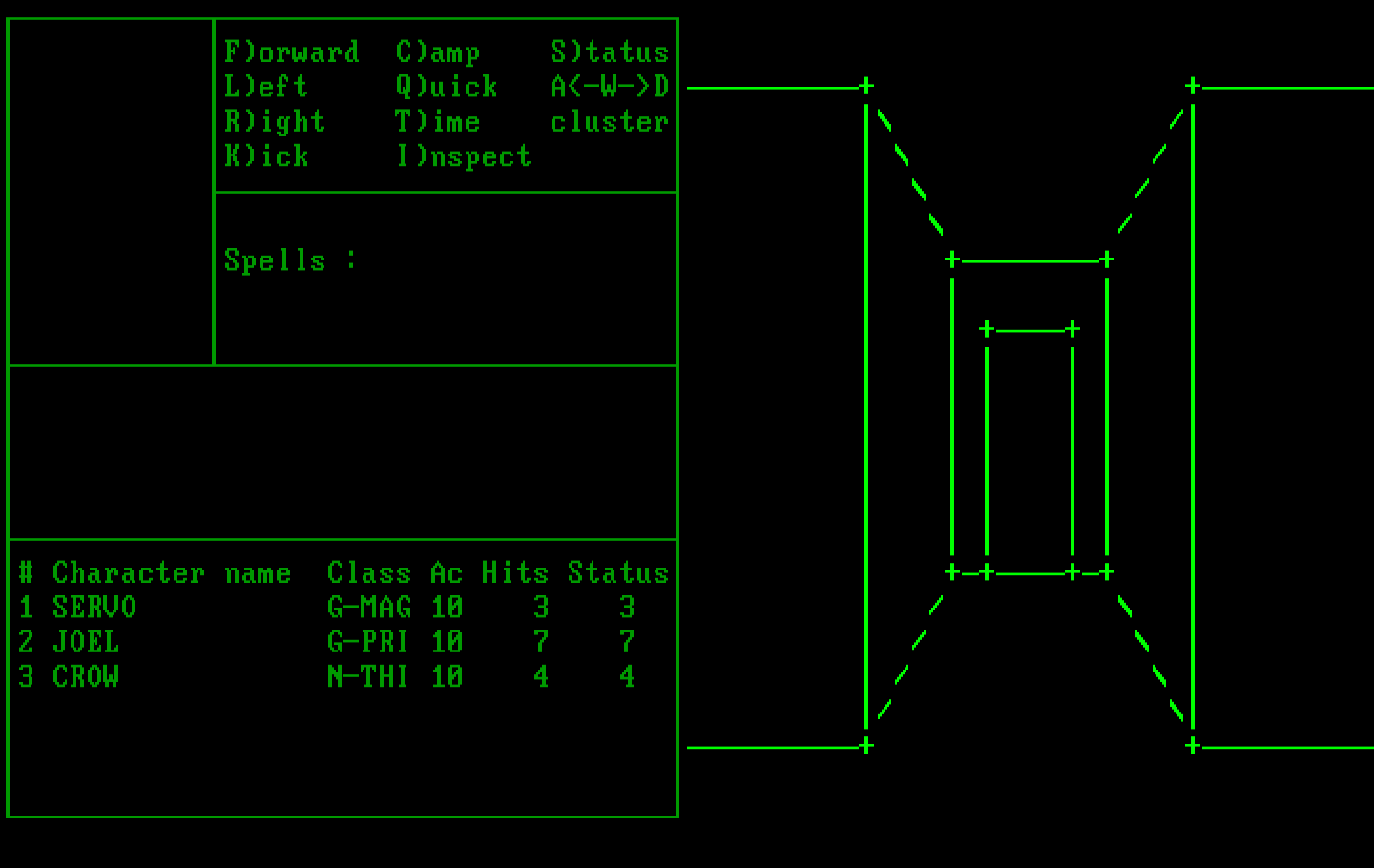 Wizardry: Proving Grounds of the Mad Overlord IBM PC/Compatibles Screenshot: A door; I wonder where it leads?