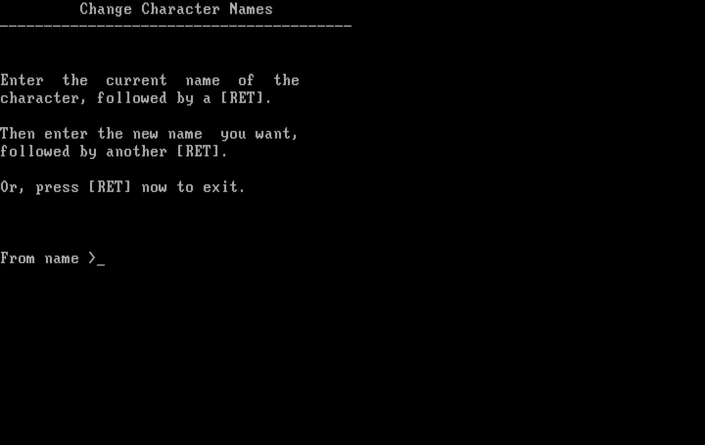 Wizardry: Proving Grounds of the Mad Overlord IBM PC/Compatibles Screenshot: First, I'm going to create a new character.