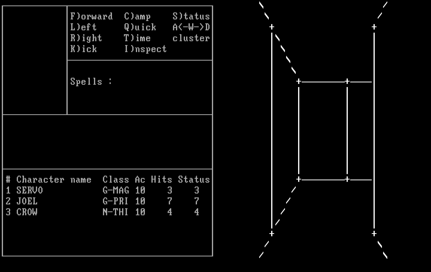 Wizardry: Proving Grounds of the Mad Overlord IBM PC/Compatibles Screenshot: Exploring...