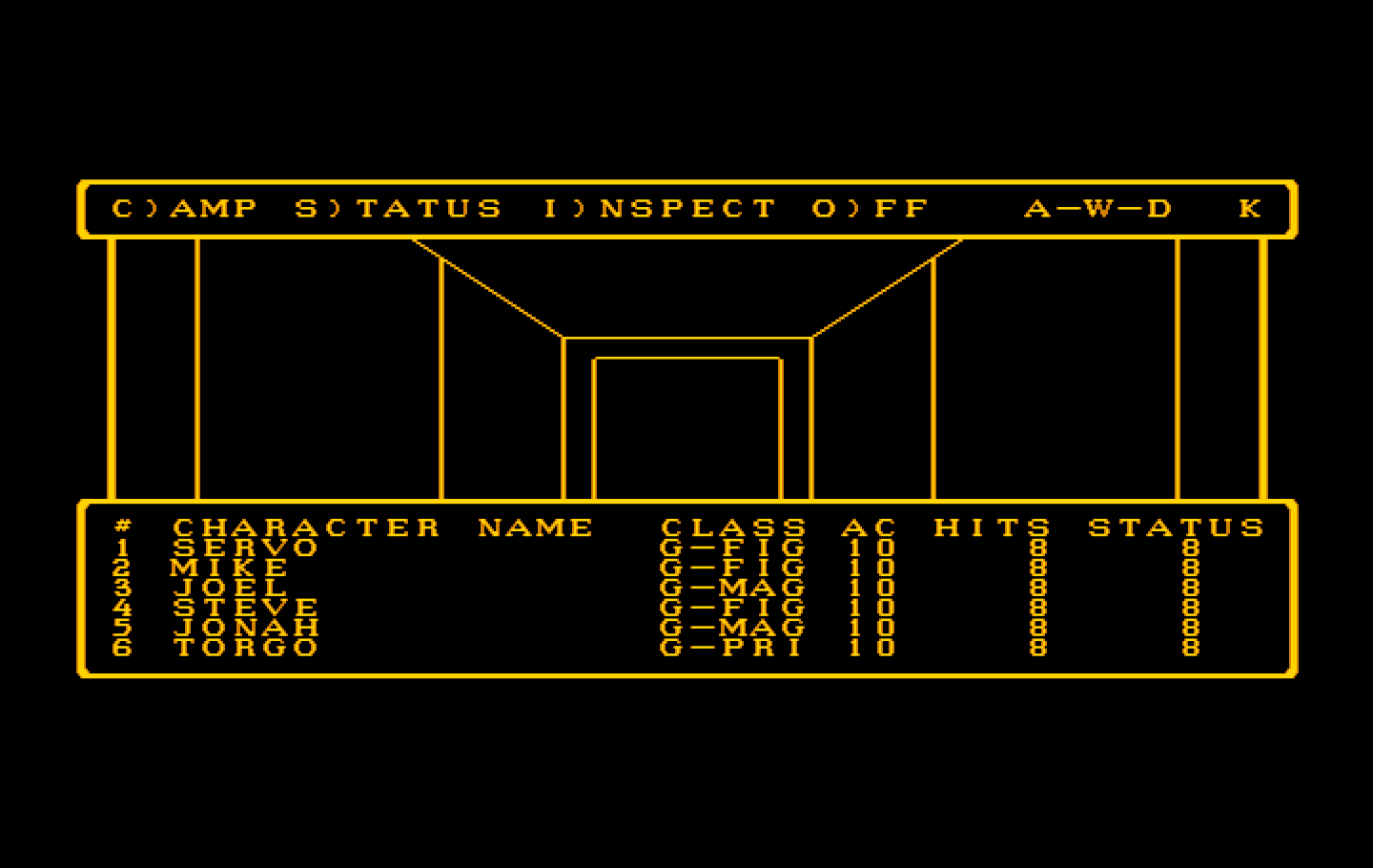 Wizardry: Proving Grounds of the Mad Overlord IBM PC/Compatibles Screenshot: A door ahead...