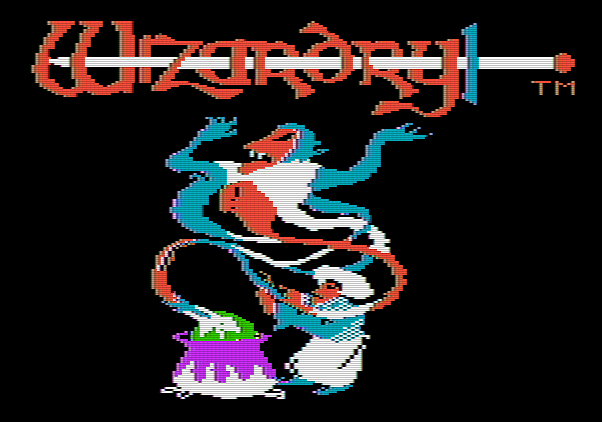 Wizardry: Proving Grounds of the Mad Overlord Apple II Screenshot: Title screen.