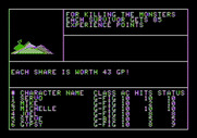 Wizardry: Proving Grounds of the Mad Overlord for Apple II - Victory, some gold acquired!
