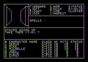 Wizardry: Proving Grounds of the Mad Overlord for Apple II - Maze start with some stairs going up...