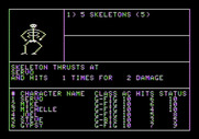 Wizardry: Proving Grounds of the Mad Overlord for Apple II - Skeletons caught me by surprise!