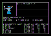 Wizardry: Proving Grounds of the Mad Overlord for Apple II - Fighting enemy priests...