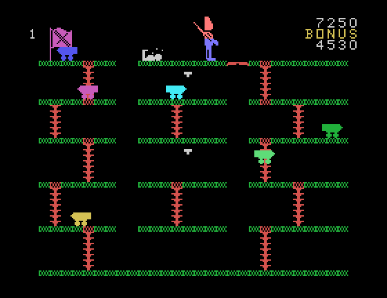 Cannonball Blitz TI-99/4A Screenshot: So close! I'll have to start again now.