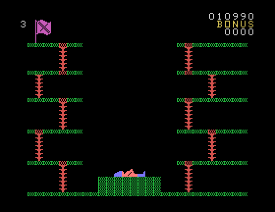 Cannonball Blitz TI-99/4A Screenshot: Success, round 2 completed!