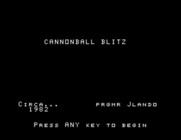 Cannonball Blitz for TI-99/4A - Title screen.