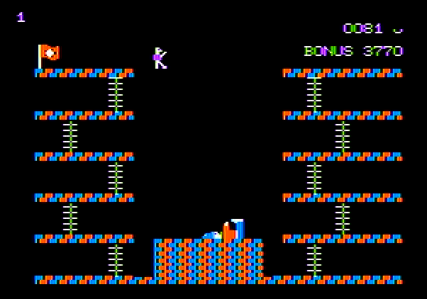 Cannonball Blitz Apple II Screenshot: Level complete!