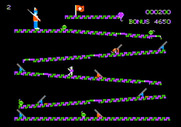 Cannonball Blitz for Apple II - Climbing and jumping my way up the platforms...