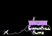 Cannonball Blitz for Apple II - Title screen.