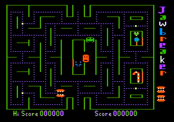 Jawbreaker Apple II Screenshot: Game start.