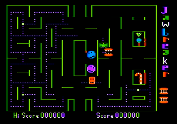 Jawbreaker Apple II Screenshot: Oh no, I'm almost caught!